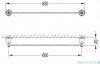 Omnires Art Line wieszak na ręcznik 65 cm miedź antyczna AL53216ORB